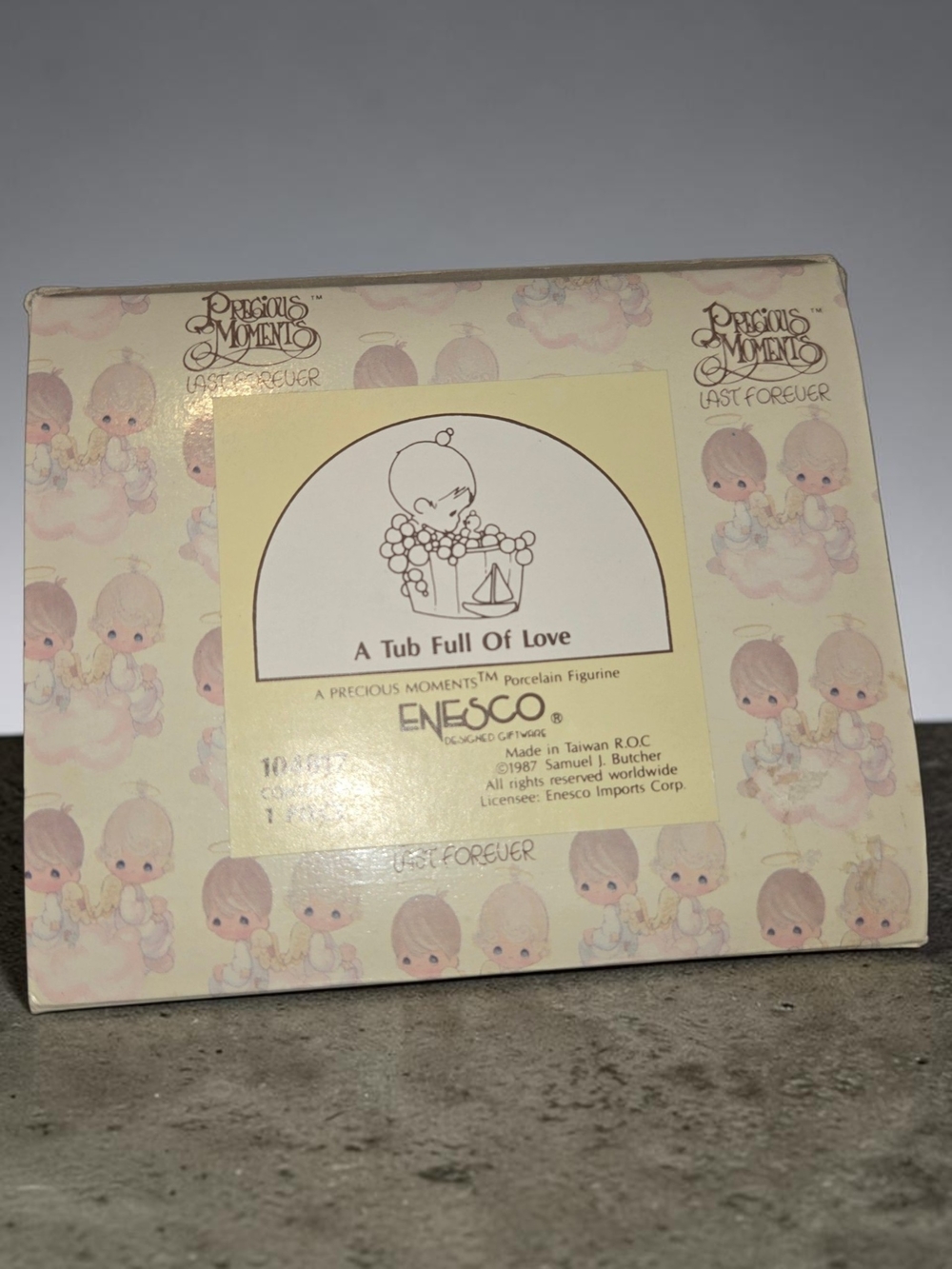 Precious Moments "A Tub Full Of Love" Figurine Box - Vintage